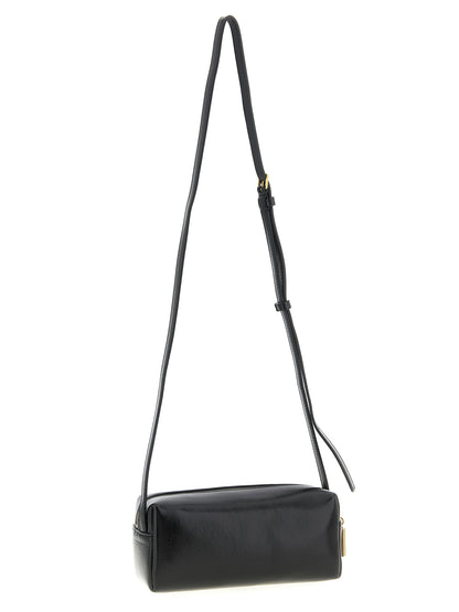 Black Calfskin Crossbody Bag