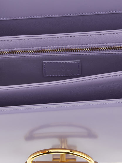 Purple Calfskin Shoulder Bag