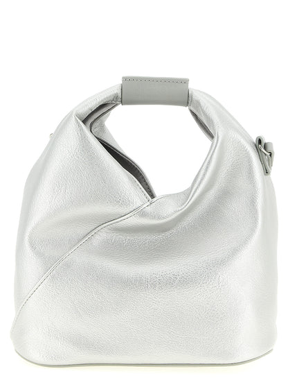 Silver Polyethylene Crossbody Bag