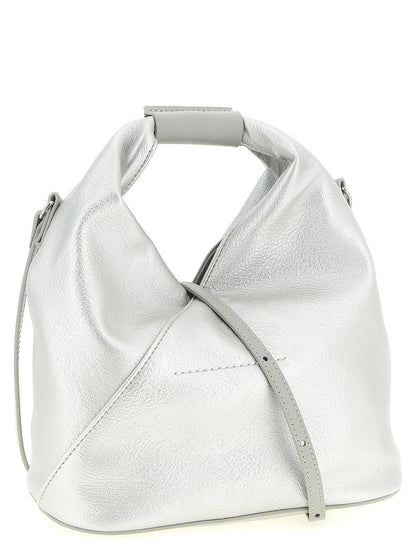 Silver Polyethylene Crossbody Bag