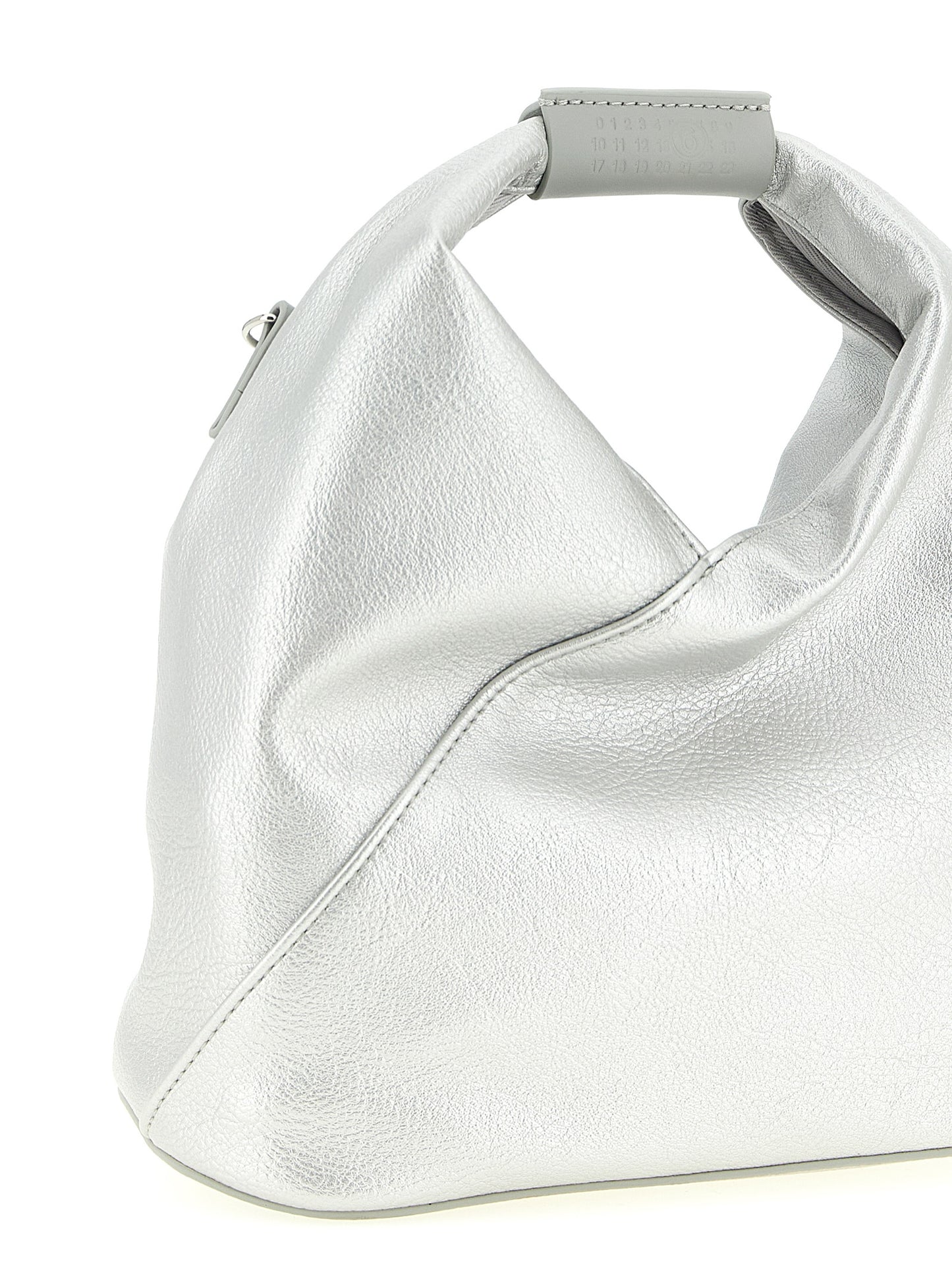 Silver Polyethylene Crossbody Bag