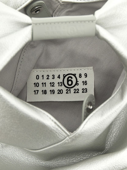 Silver Polyethylene Crossbody Bag