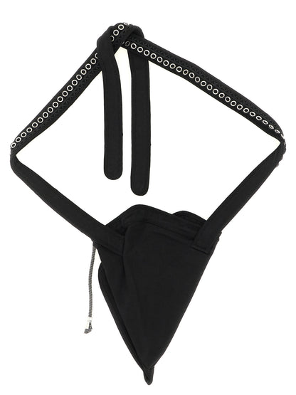 Black Cotton Crossbody Bag