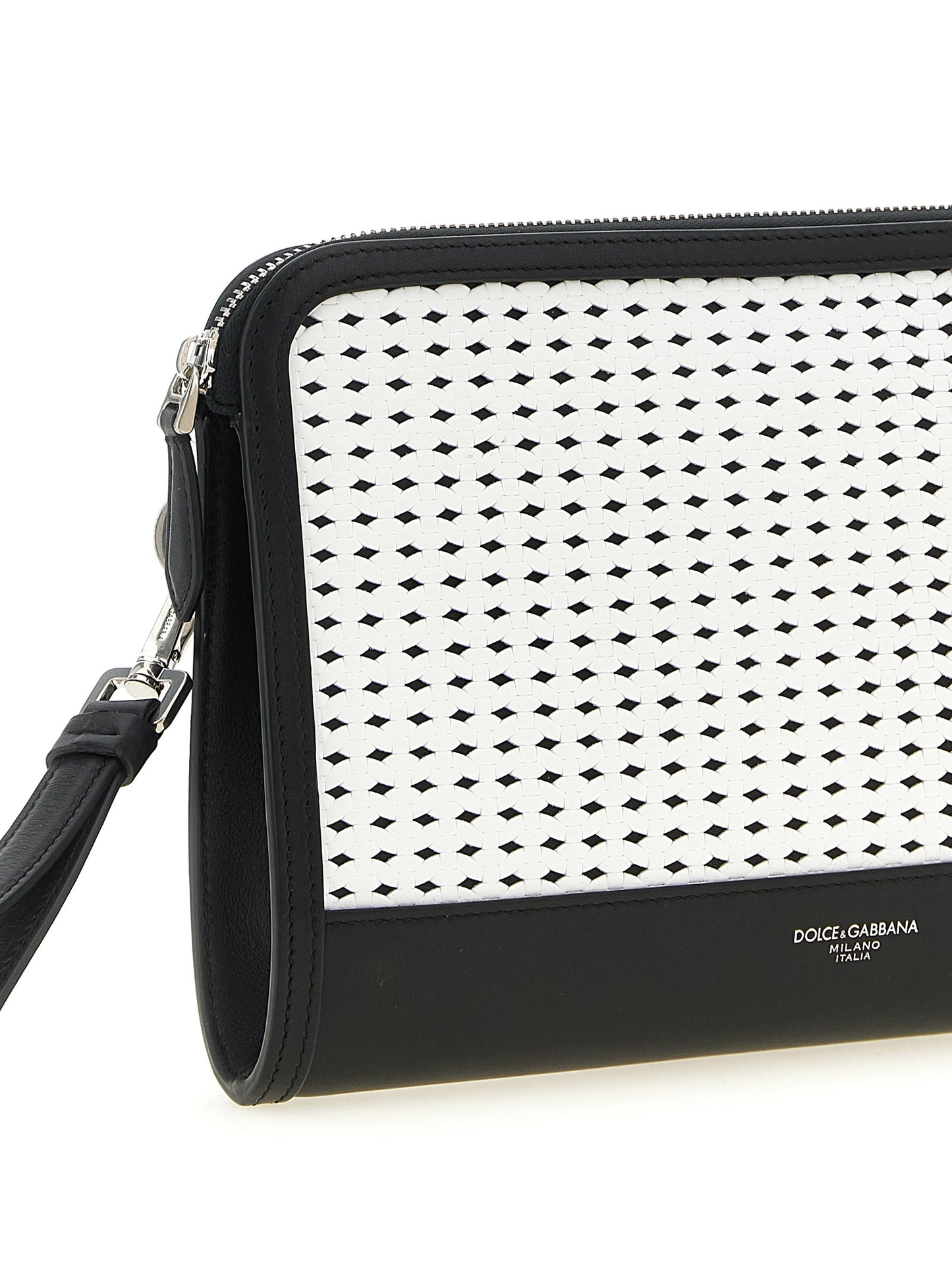 Bicolor Calfskin Clutch Bag