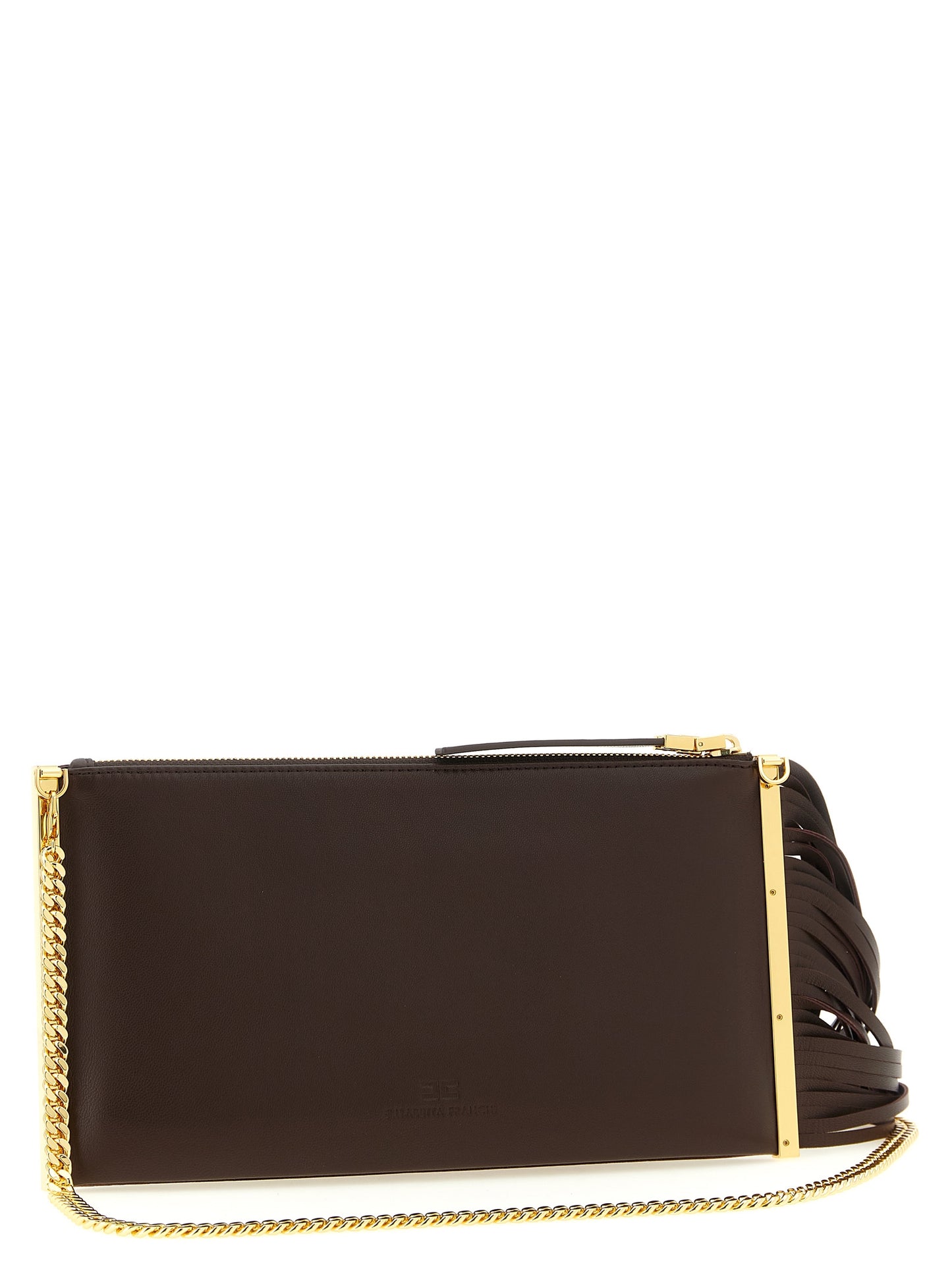Brown Leather Clutch Bag
