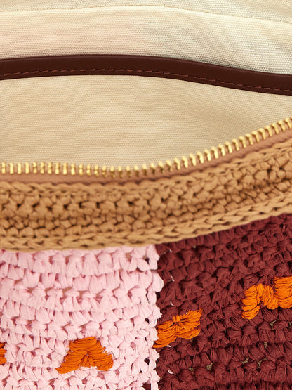 Multicolor Paper Crossbody Bag