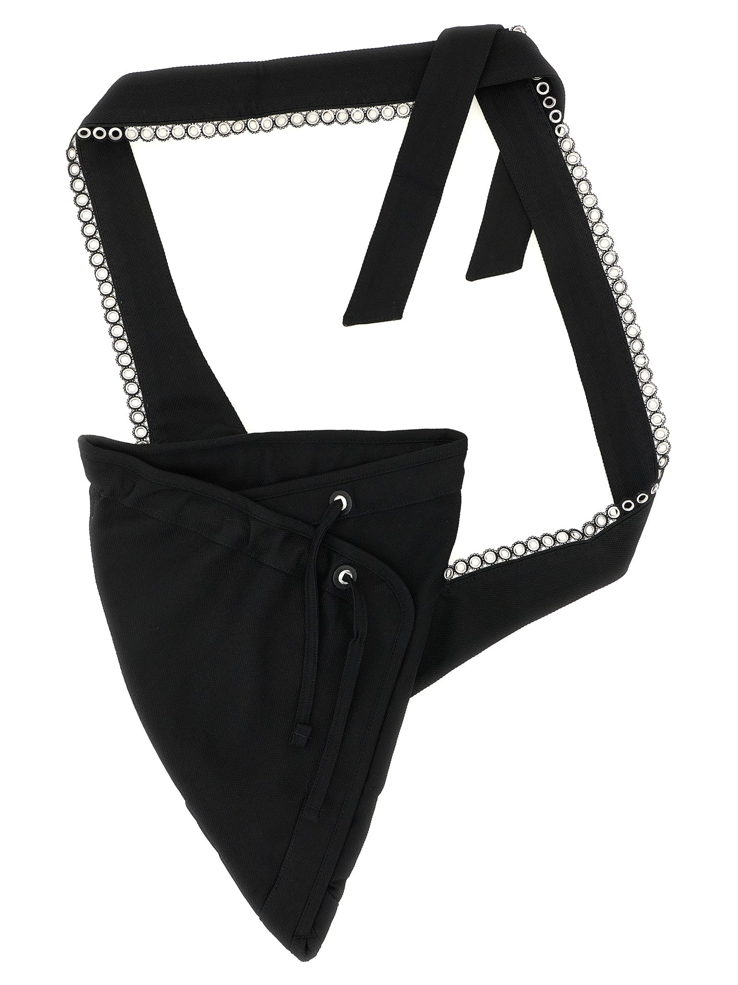 Black Cotton Crossbody Bag