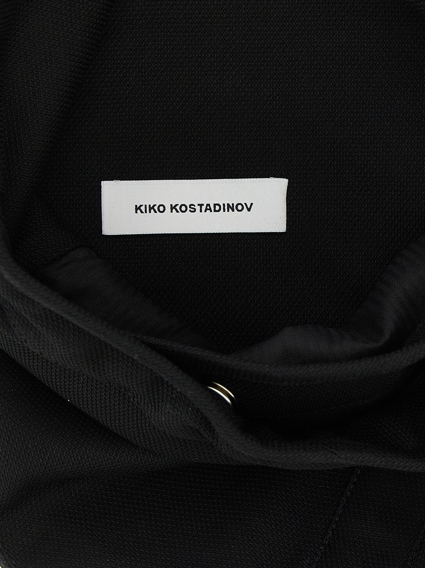 Black Cotton Crossbody Bag