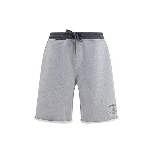 Gray Cotton Bermuda Shorts