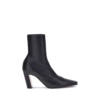 Black Calf Leather Bos Taurus Ankle Boots