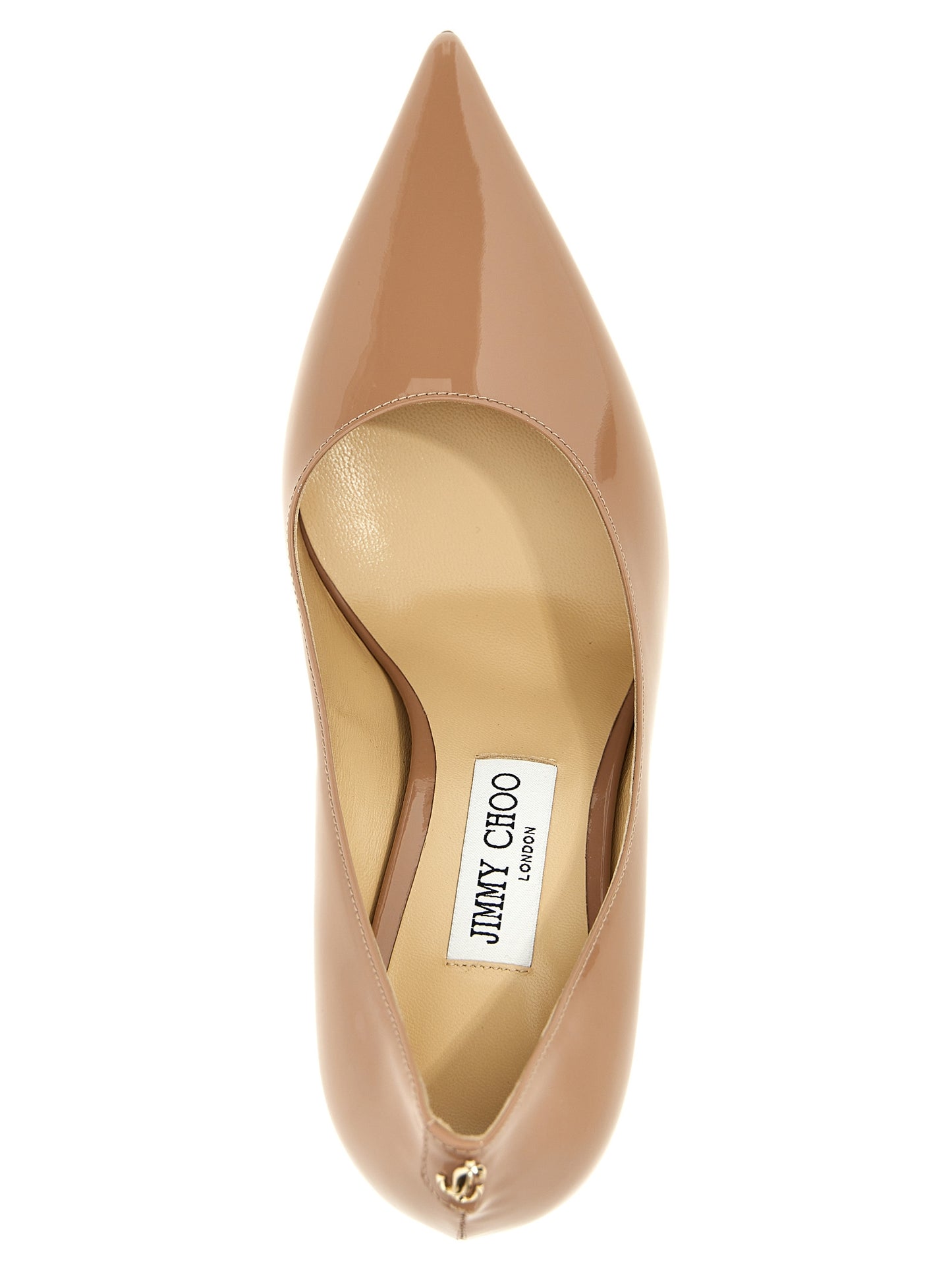 Beige Calfskin High Heel Pumps