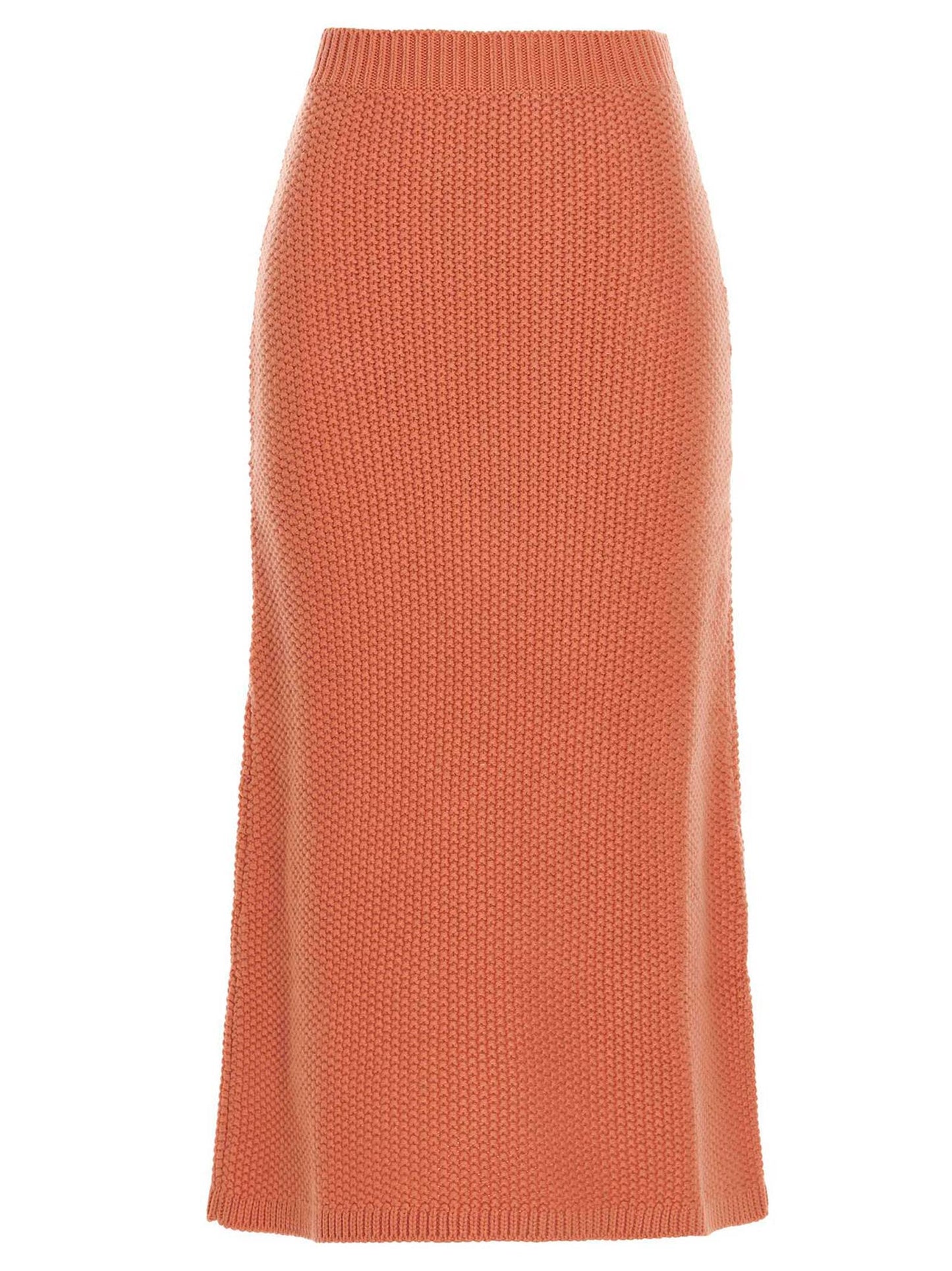 Orange Cashmere Mini Skirt