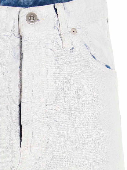 White Cotton Mini Skirt