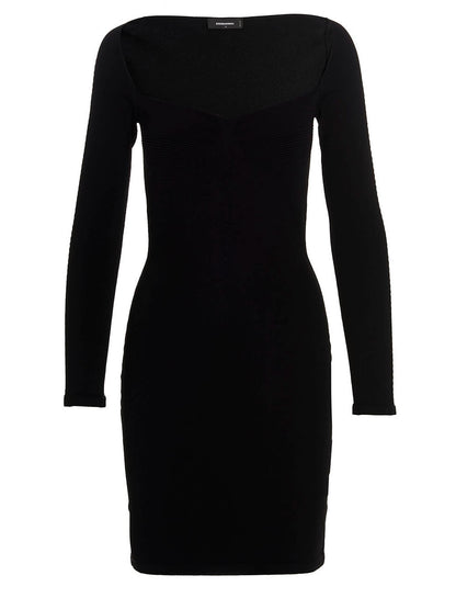 Black Viscose Mini Skirt