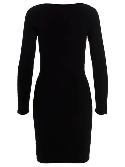 Black Viscose Mini Skirt