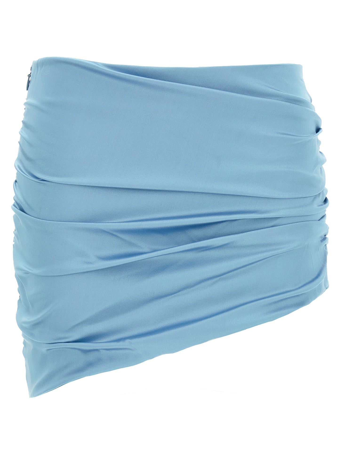 Blue Silk Long Skirt