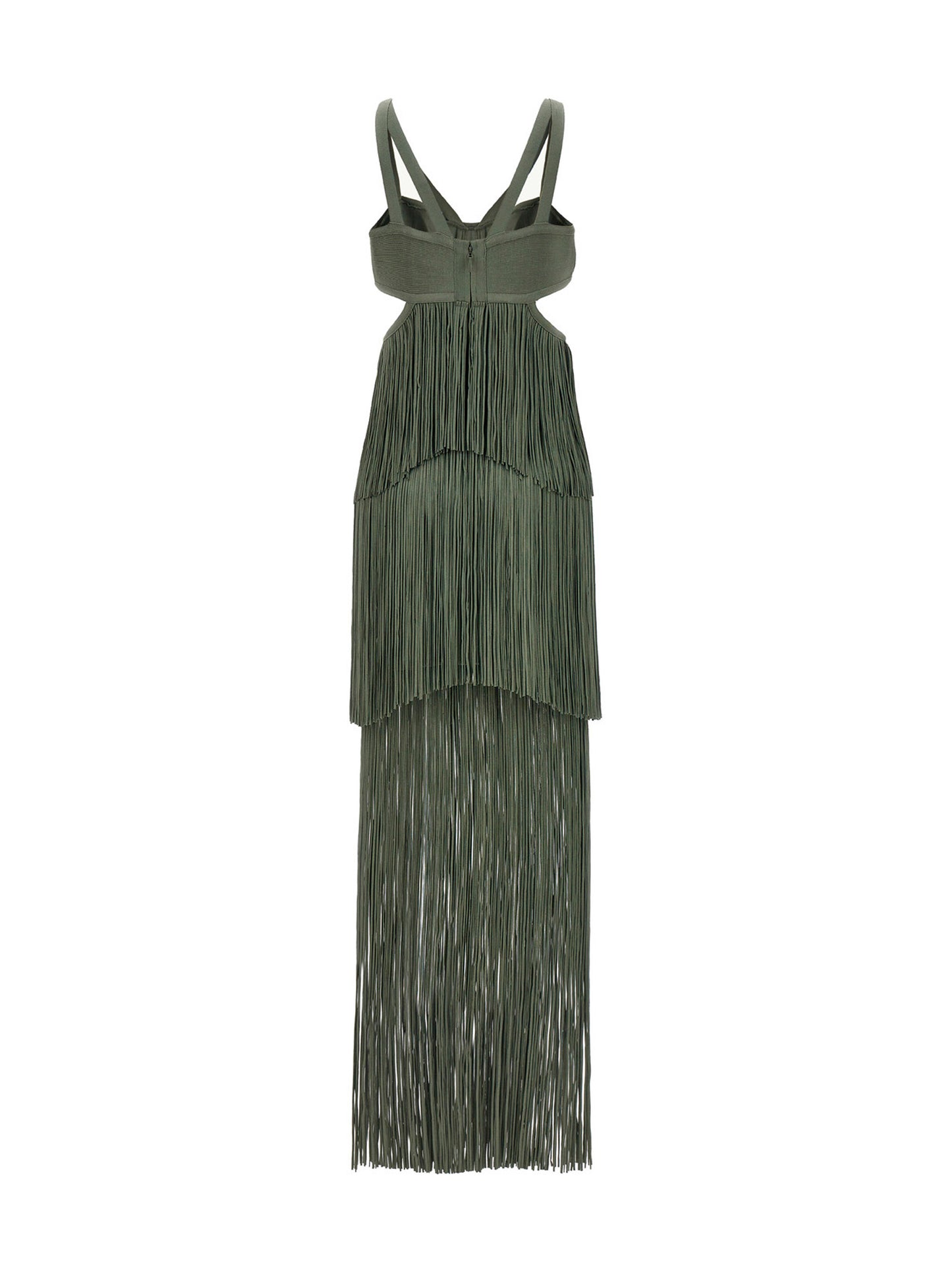 Bicolor Rayon Long Dress