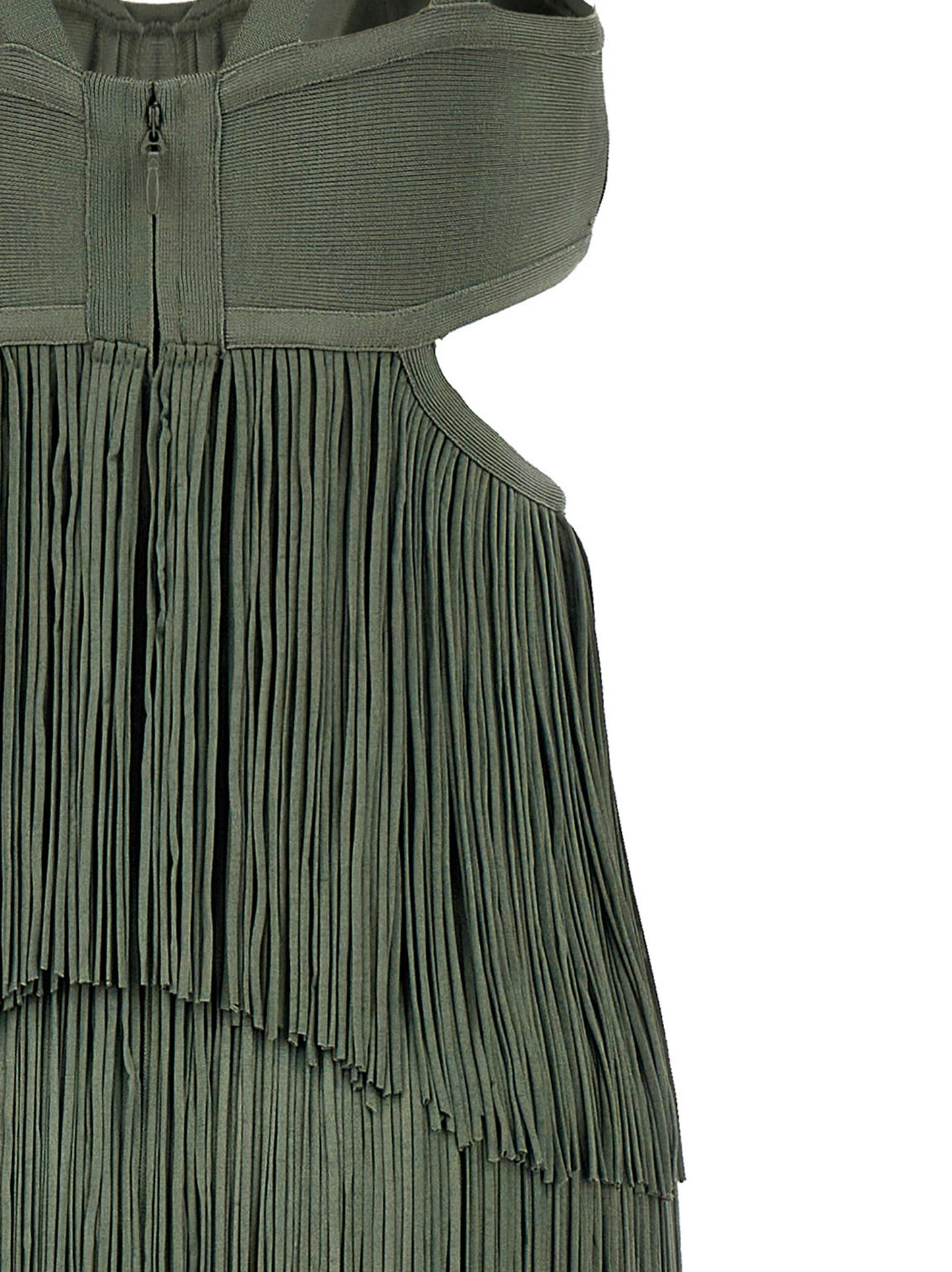 Bicolor Rayon Long Dress