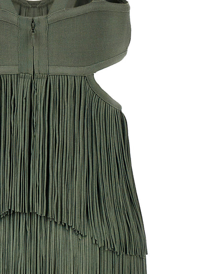 Bicolor Rayon Long Dress