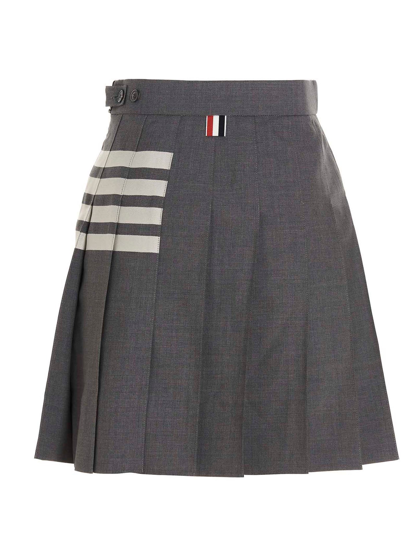 Gray Wool Long Skirt