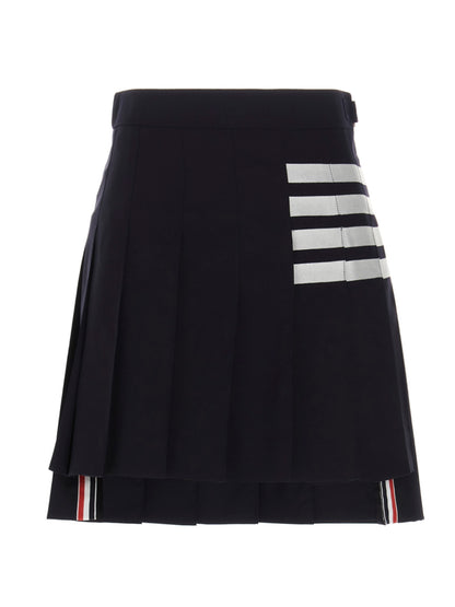Blue Wool Long Skirt