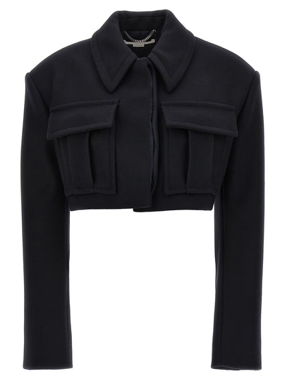 Black Wool Full-Length Jacket