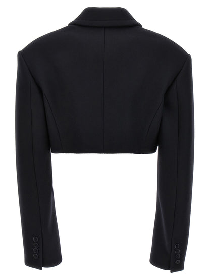 Black Wool Full-Length Jacket