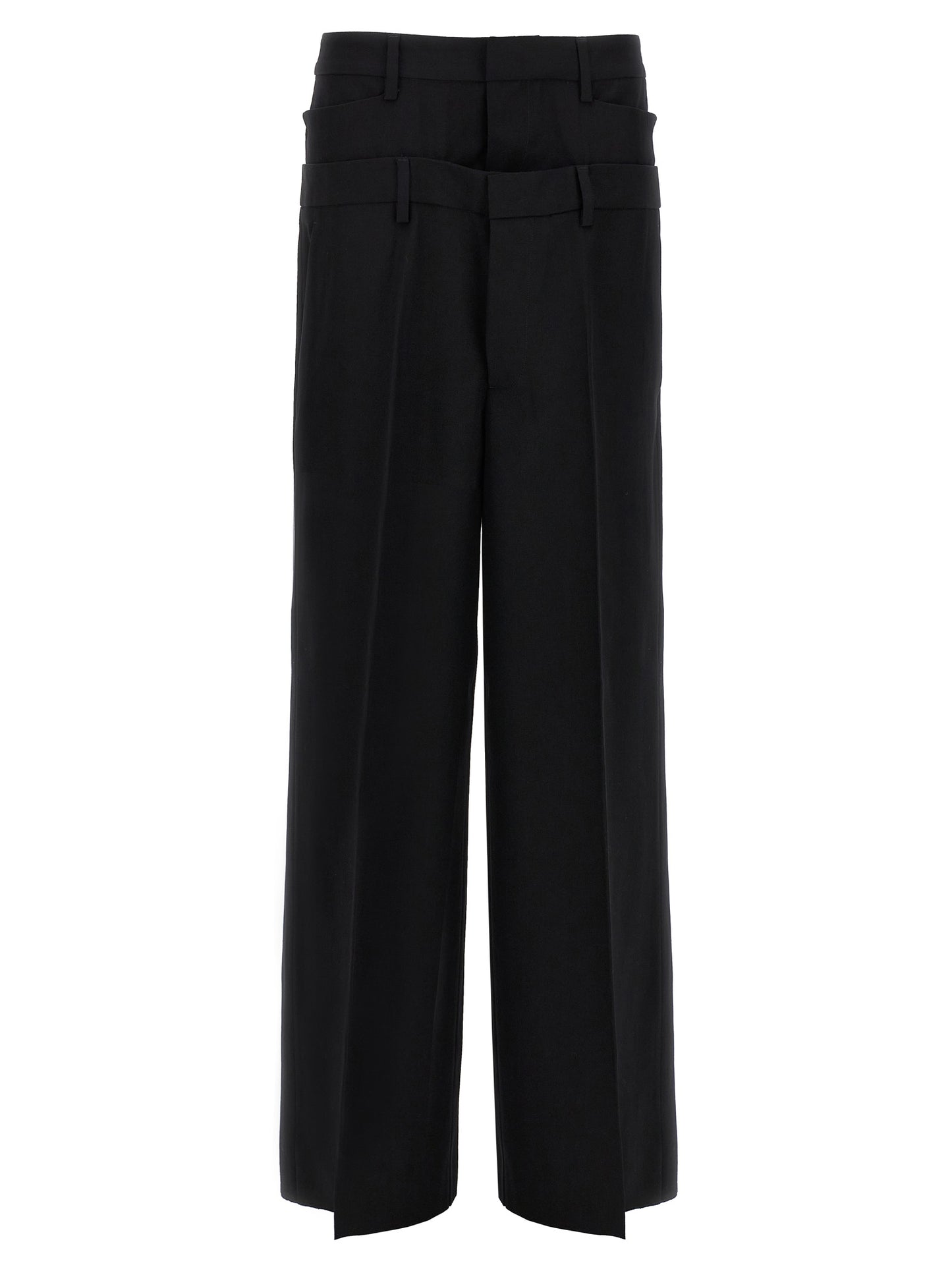 Black Virgin Wool Dress Pants