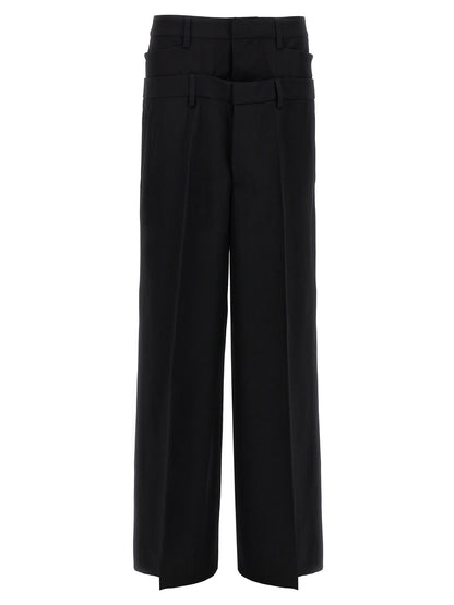 Black Virgin Wool Dress Pants