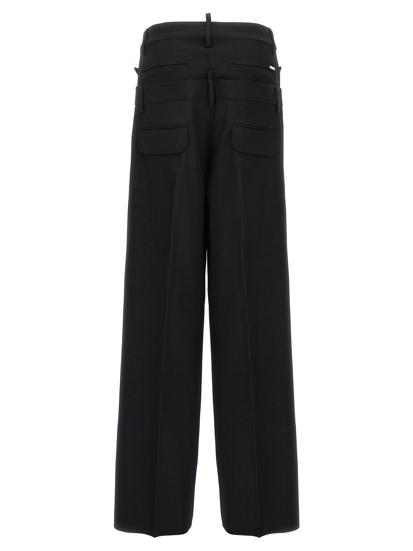 Black Virgin Wool Dress Pants