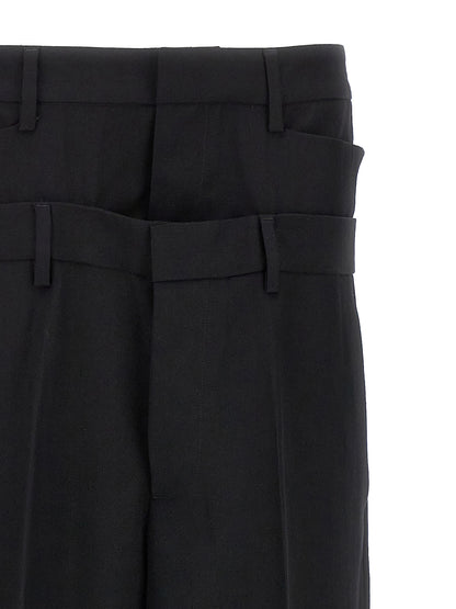 Black Virgin Wool Dress Pants