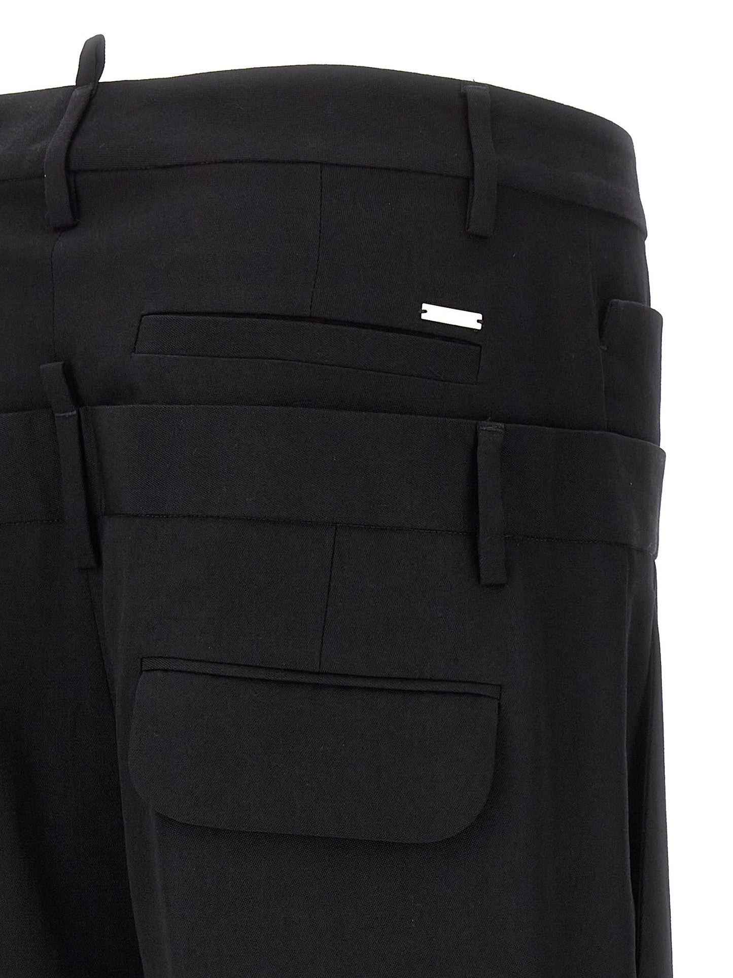 Black Virgin Wool Dress Pants