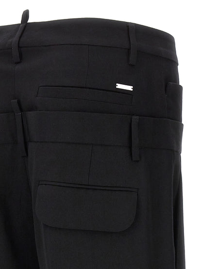 Black Virgin Wool Dress Pants