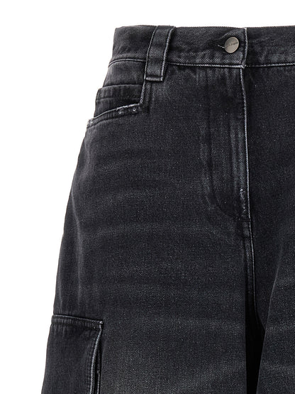 Gray Cotton Cargo Shorts