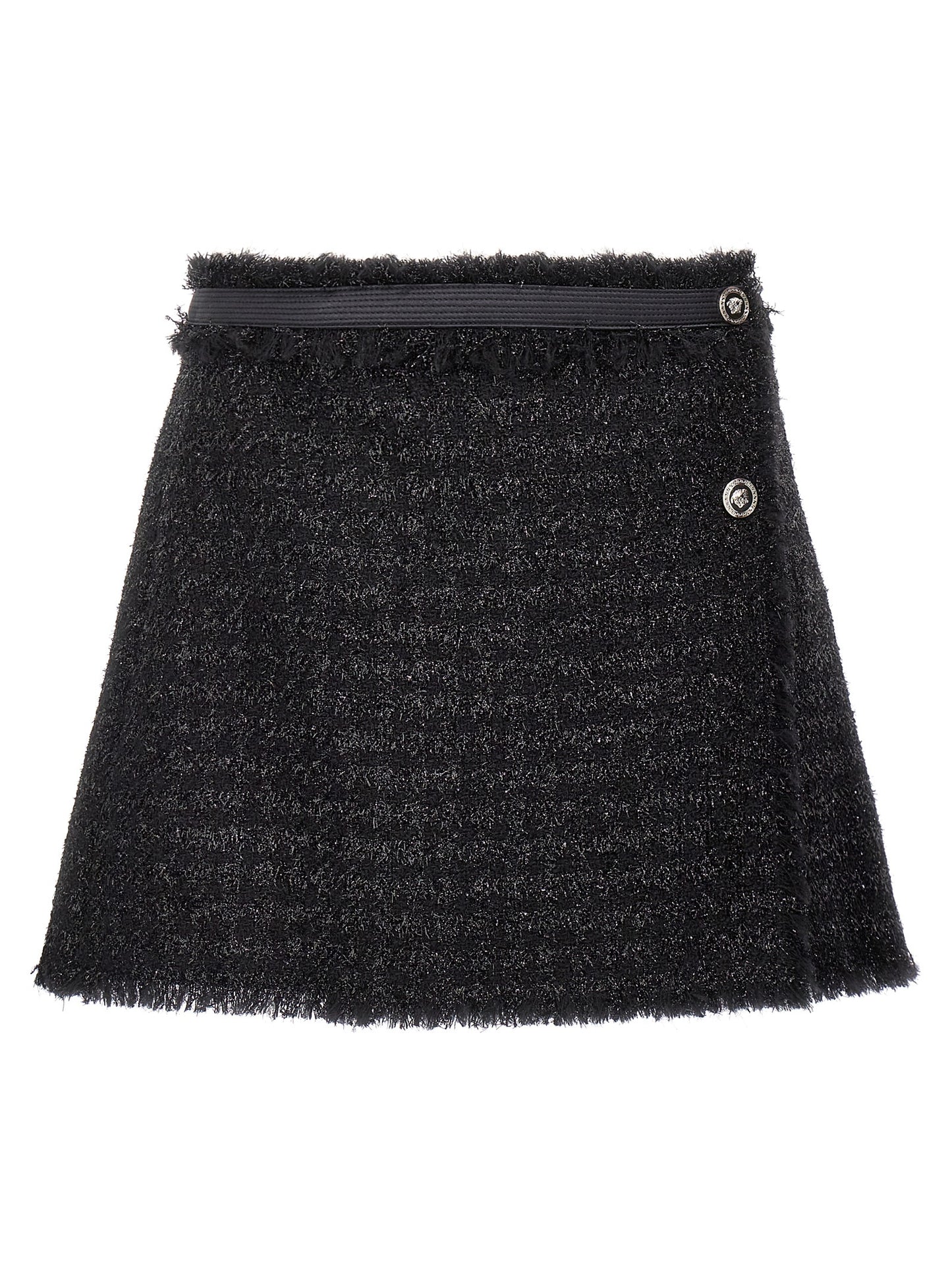Black Virgin Wool Long Skirt
