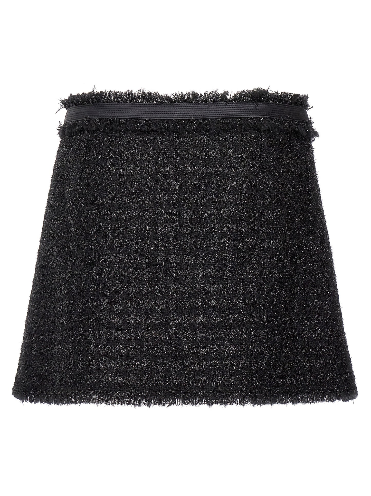 Black Virgin Wool Long Skirt