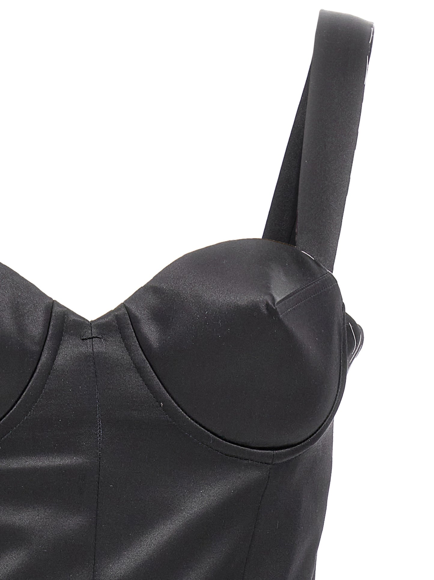 Black Acetate Short Dress