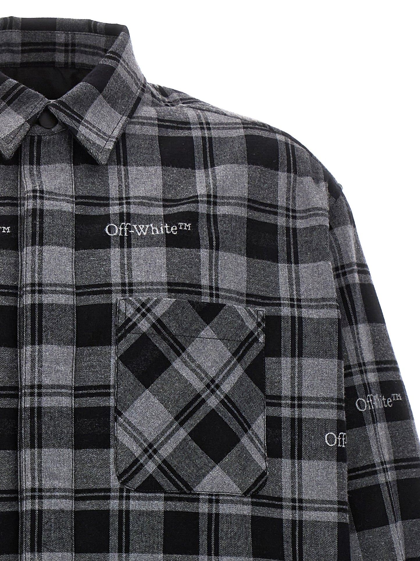 Gray Cotton Shell Jacket