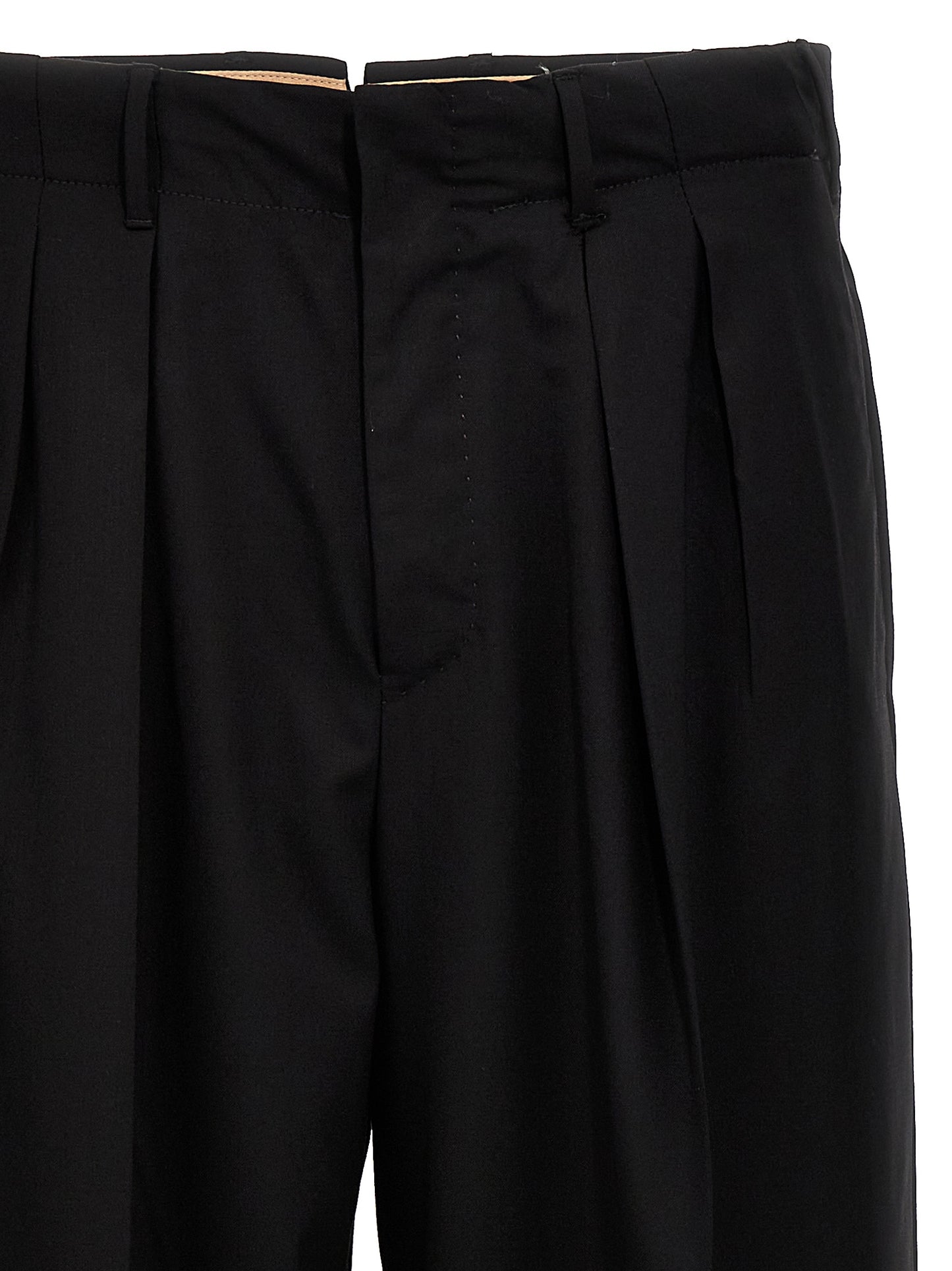 Black Virgin Wool Dress Pants