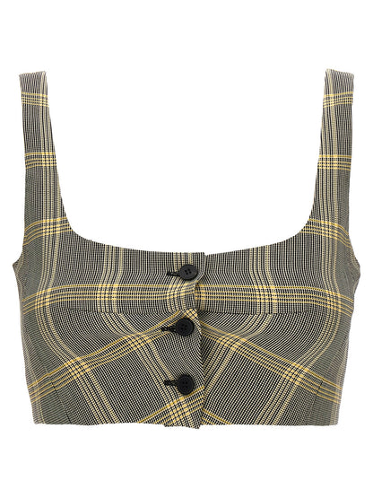Multicolor Virgin Wool Sleeveles T-Shirt