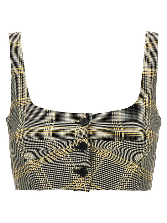 Multicolor Virgin Wool Sleeveles T-Shirt