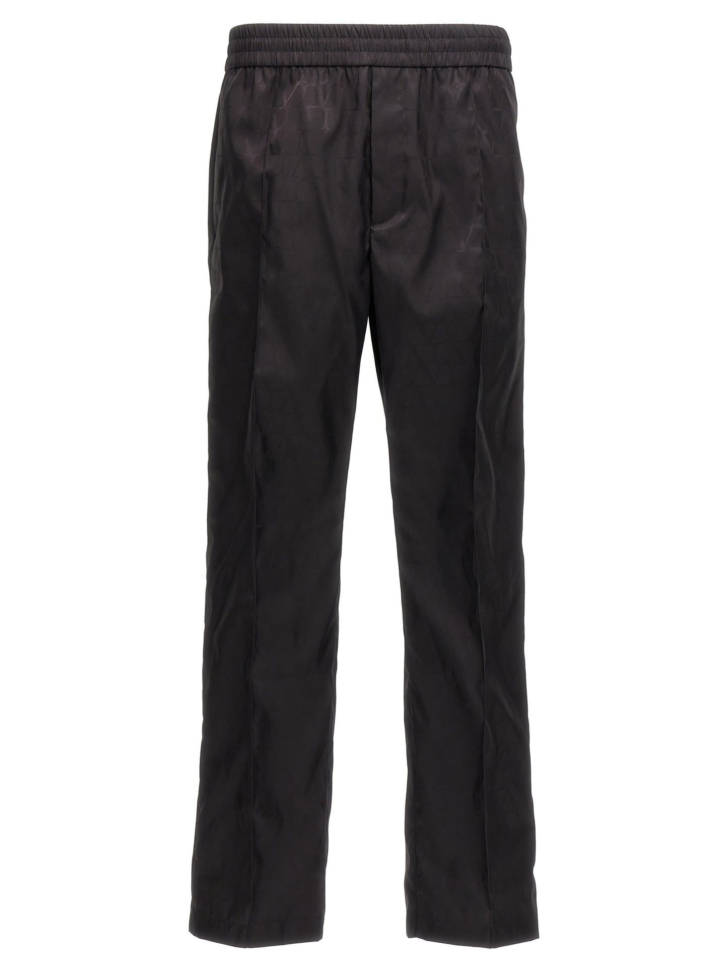 Black Polyamide Casual Pants
