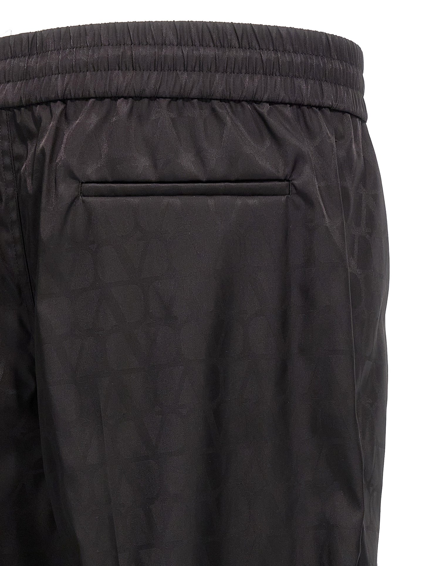 Black Polyamide Casual Pants