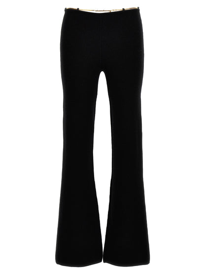 Black Wool Casual Pants