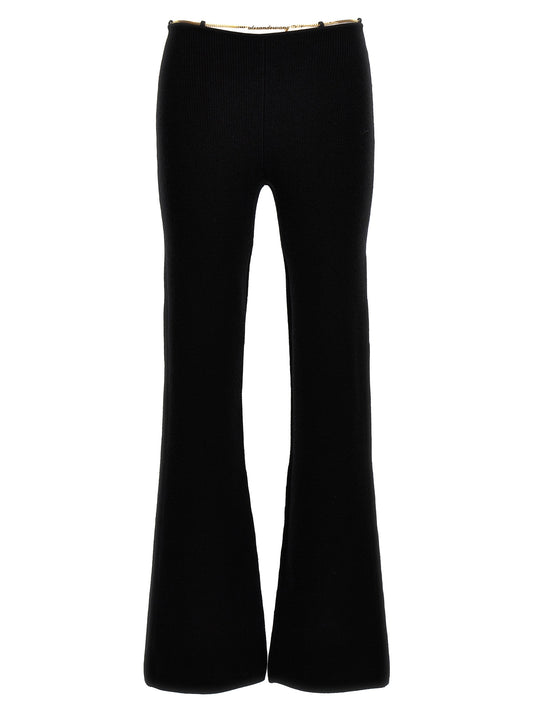 Black Wool Casual Pants