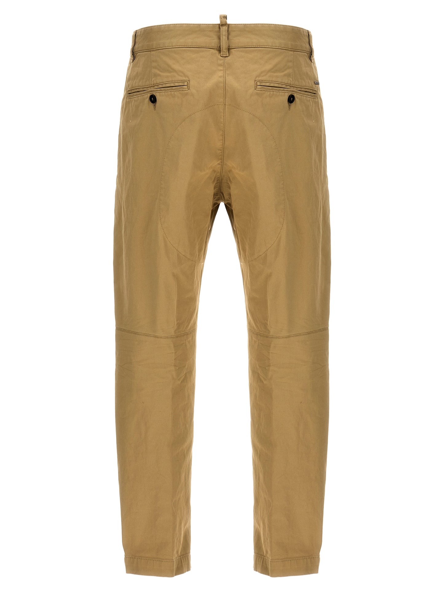 Beige Cotton Chino Pants