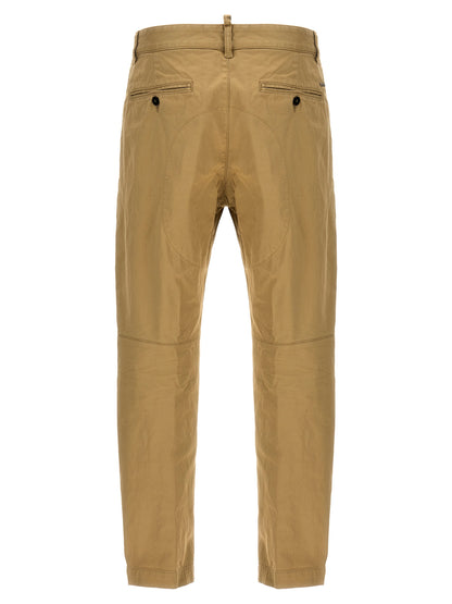 Beige Cotton Chino Pants