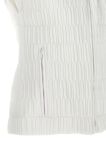 White Polyamide Sleeveless Jacket