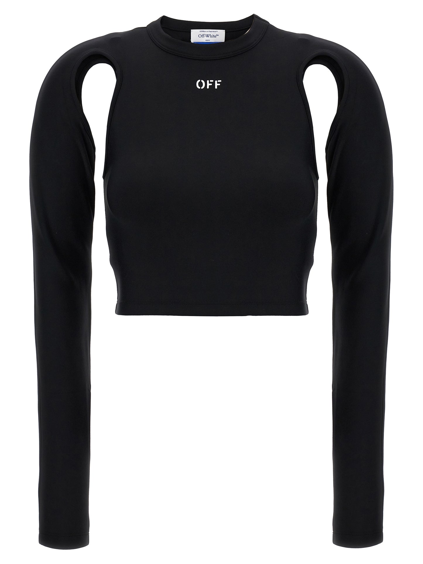 Black Polyamide Long Sleeve T-Shirt