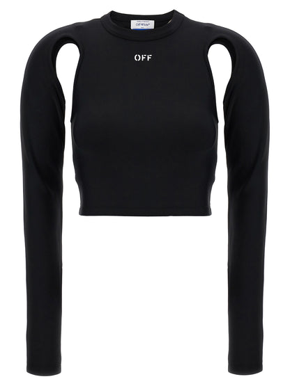 Black Polyamide Long Sleeve T-Shirt